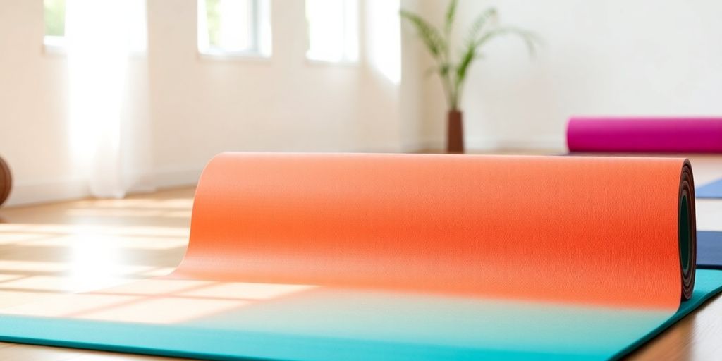 Lululemon 5mm Reversible Mat in a yoga studio.