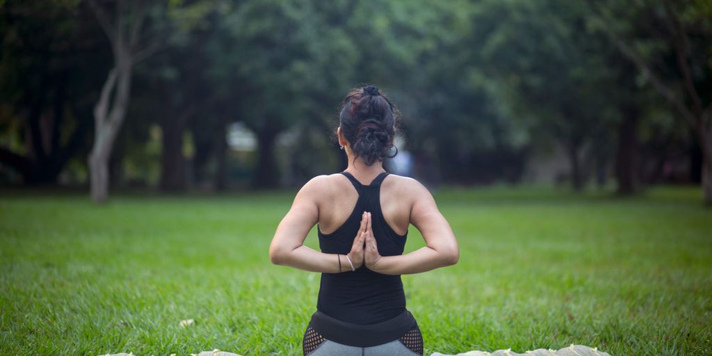 yoga mat in peaceful serene setting, standard yoga mat size