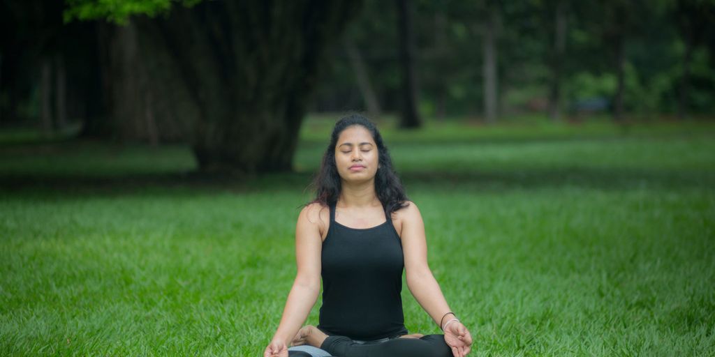 yoga mat in a serene studio