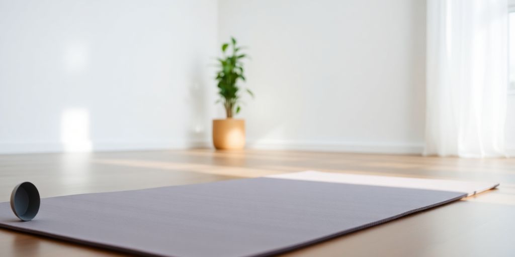A high-quality yoga mat in a serene studio setting.