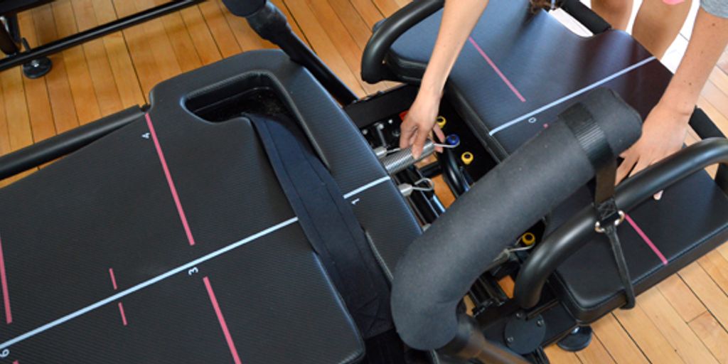 yoga mat straps in fitness studio