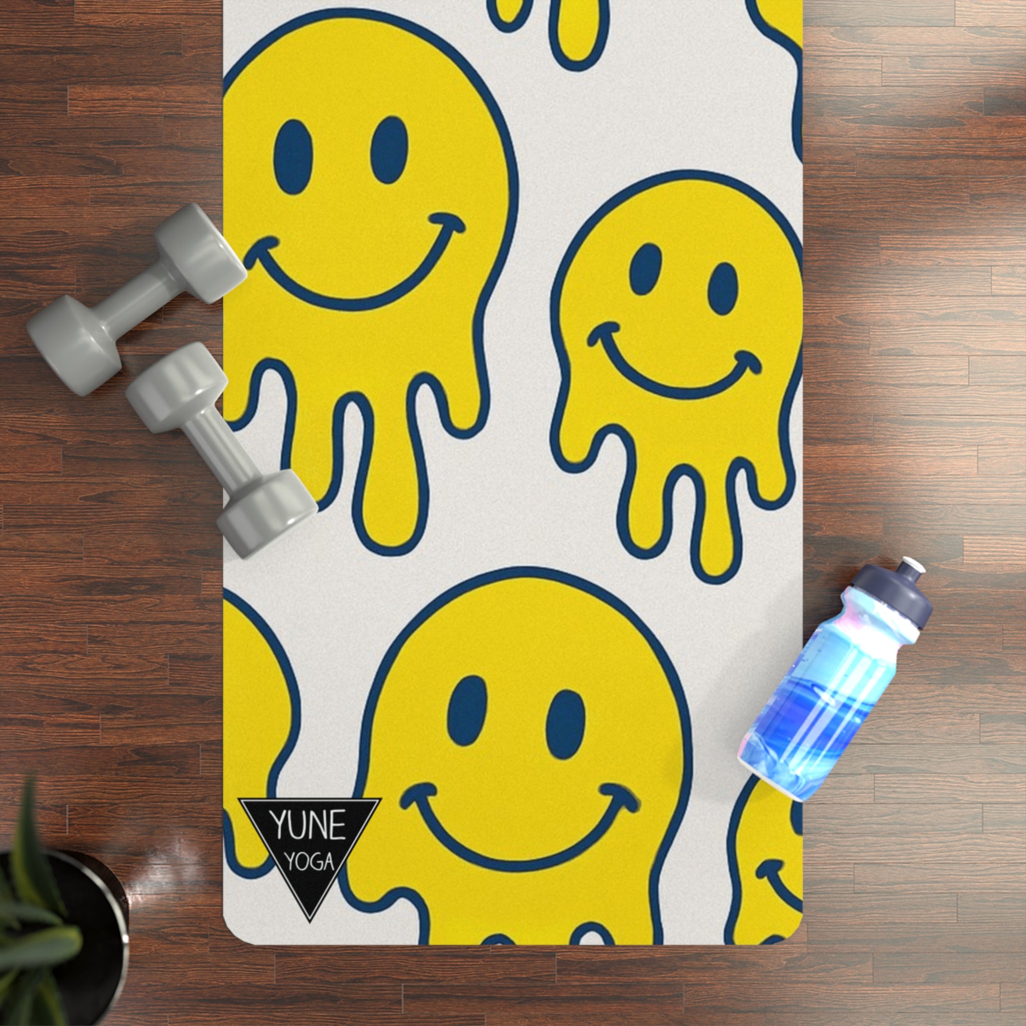 Happy Face Natural Rubber Yoga Mat