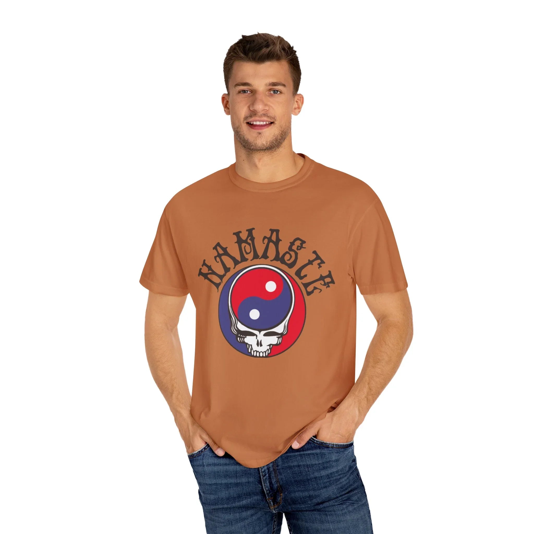 Unisex Garment-Dyed T-shirt NAMASTE GRATEFUL DEAD - Yune Yoga
