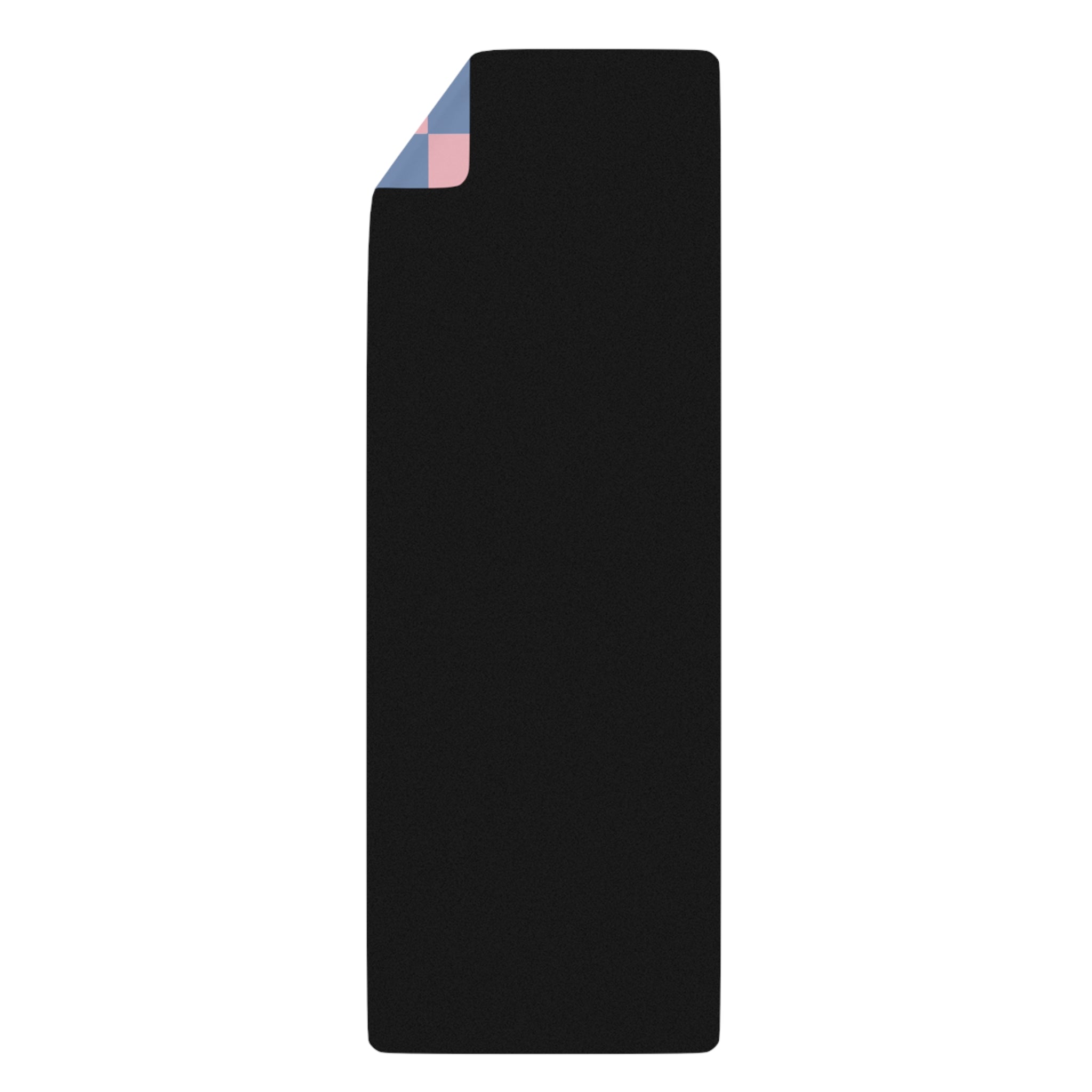 Checker Pattern Pink and Blue Natural Rubber Yoga Mat