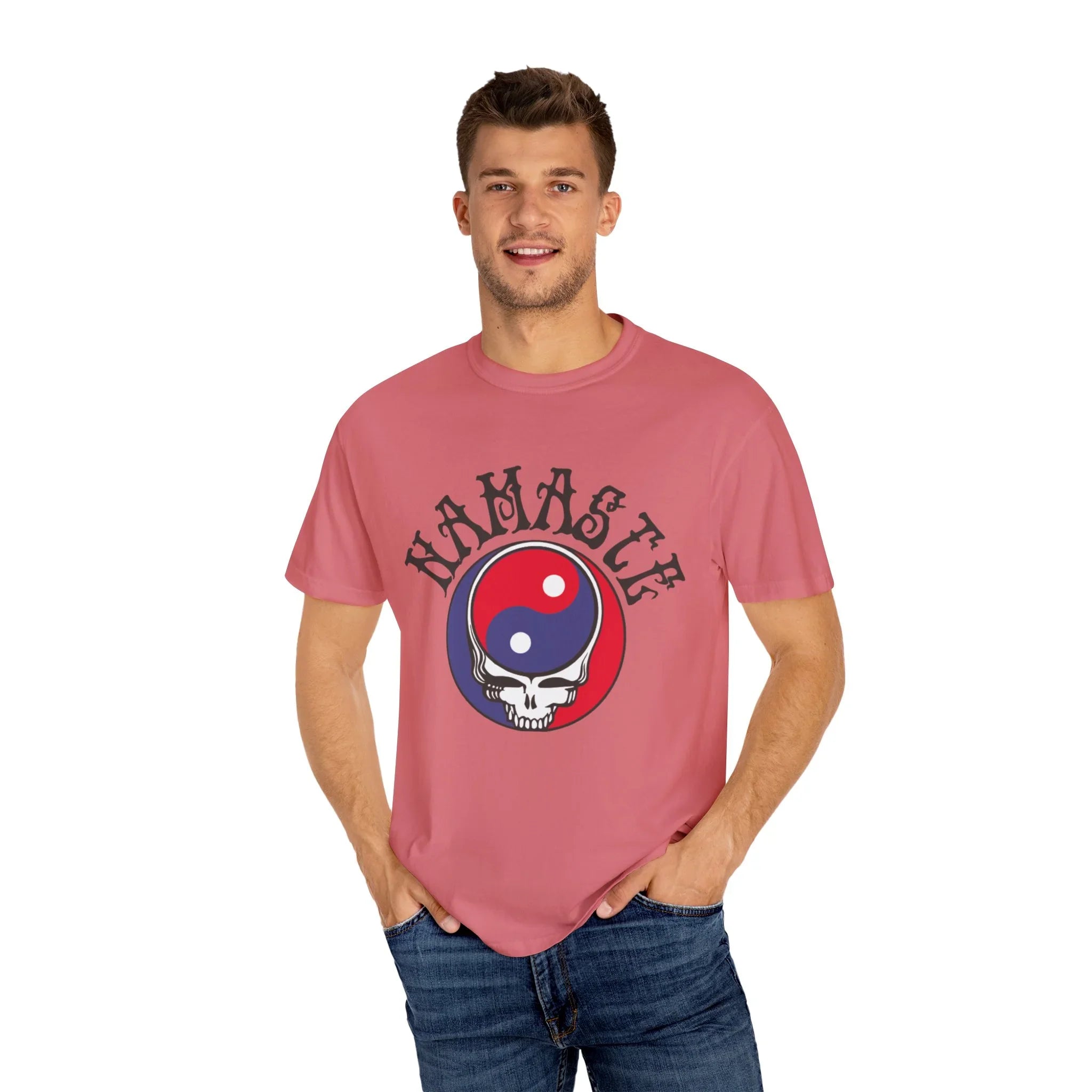 Unisex Garment-Dyed T-shirt NAMASTE GRATEFUL DEAD - Yune Yoga