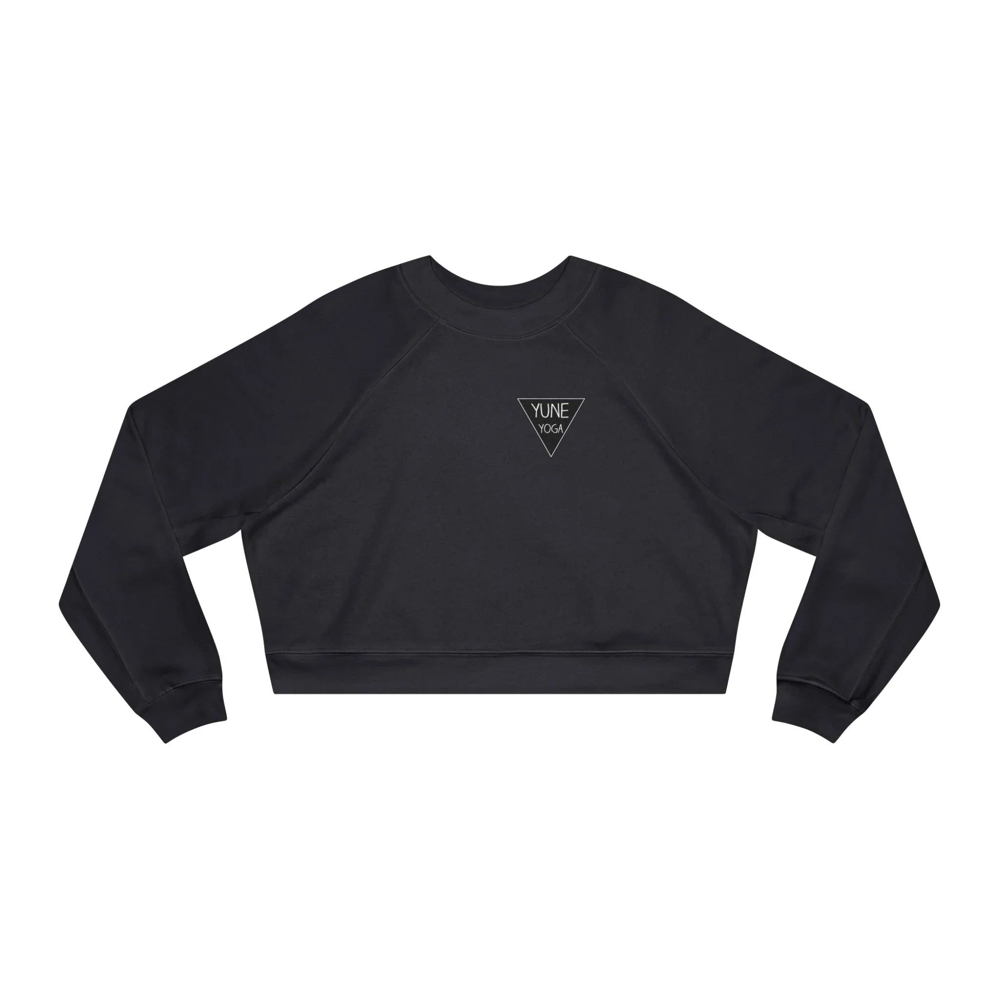 Cropped Fleece Pullover - Yune Yoga Logo Design