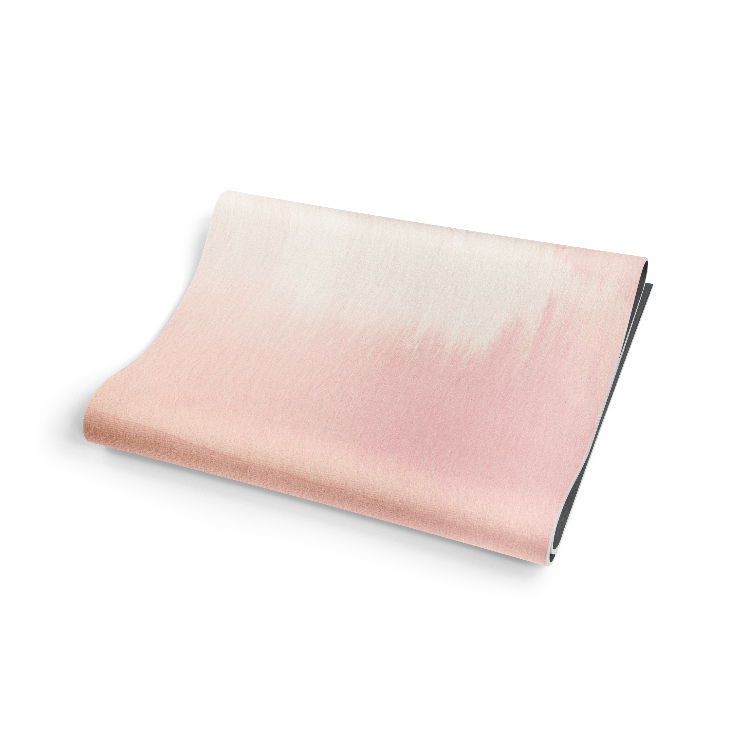 Pink and white gradient blanket on a white background