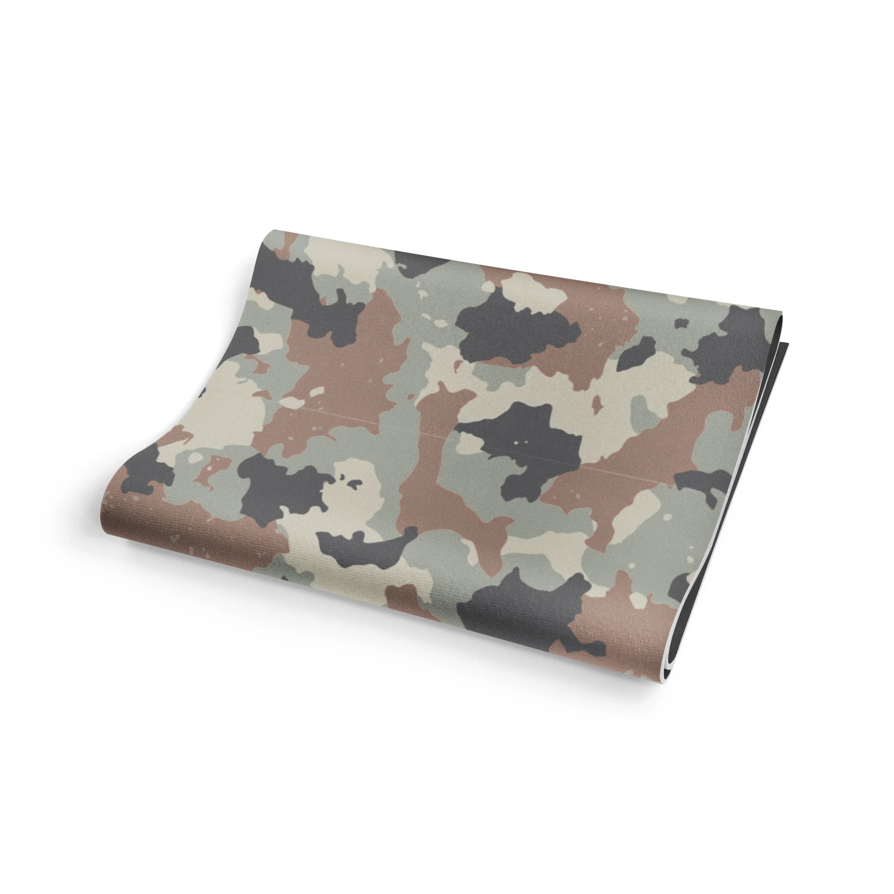 Camouflage-patterned notebook on a white background