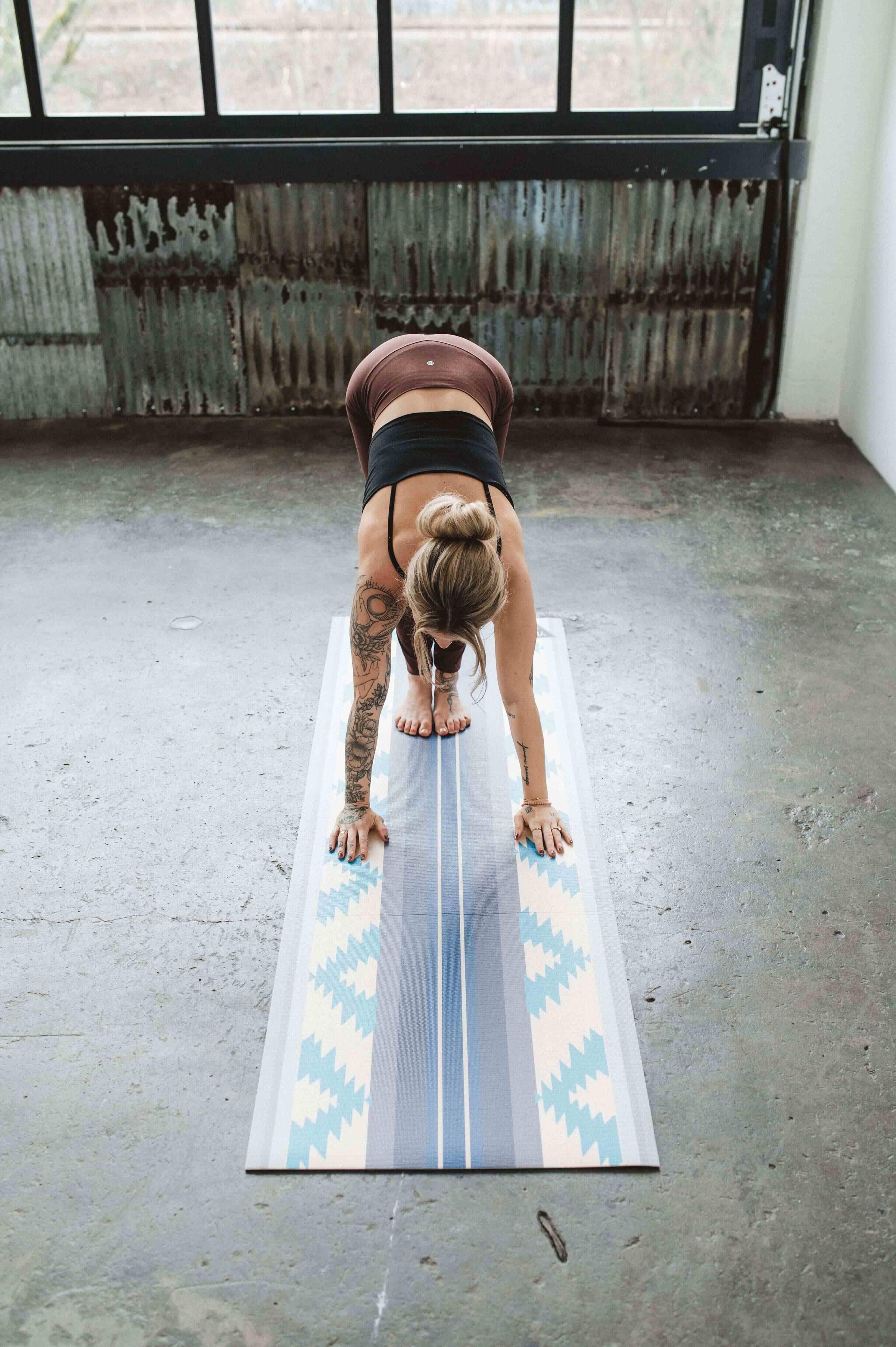 Yoga Mat | 6mm Thick | Blue | Non-Slip | Eco Friendly | Yune Yoga | Bear Creek Juniper - Yune Yoga