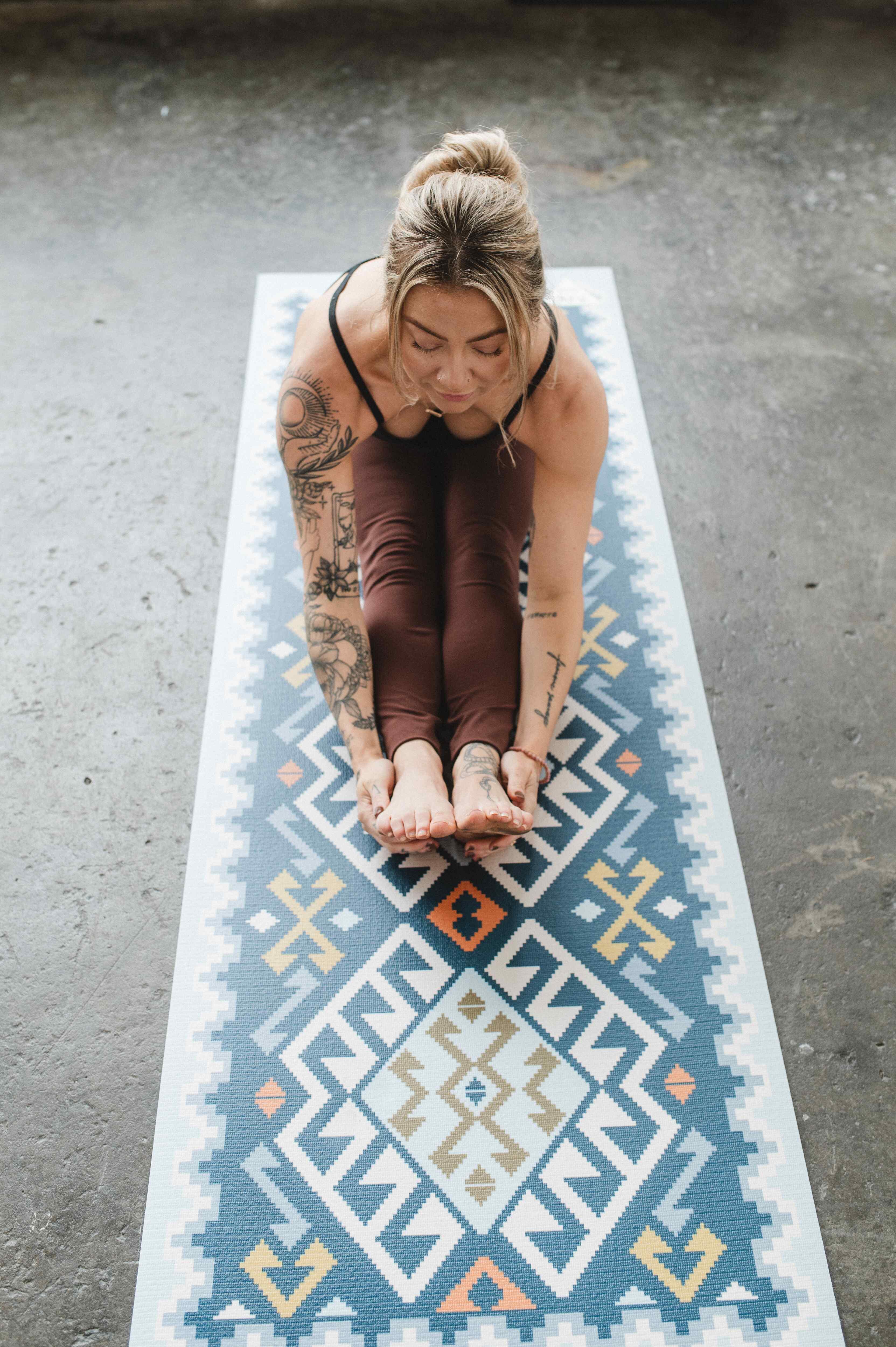 Yoga Mat | 6mm Thick | Blue | Non-Slip | Eco Friendly | Yune Yoga | Moab River - Yune Yoga