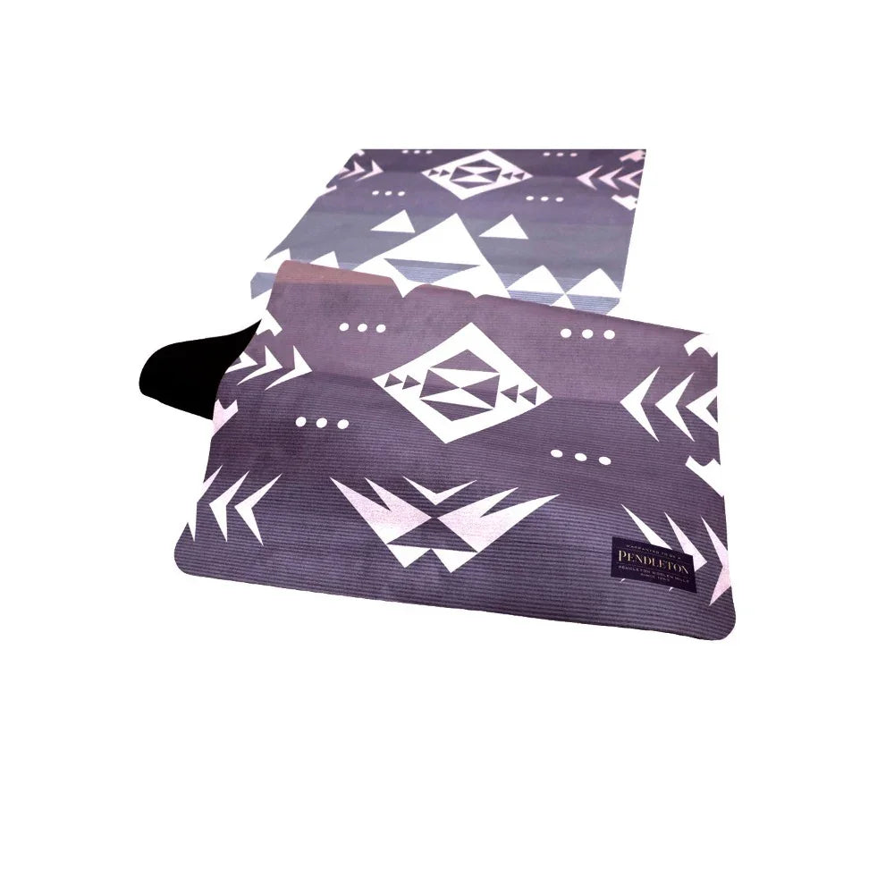 Foldable Suede Yoga Mat Pendleton Agate Beach Travel Mat - Yune Yoga