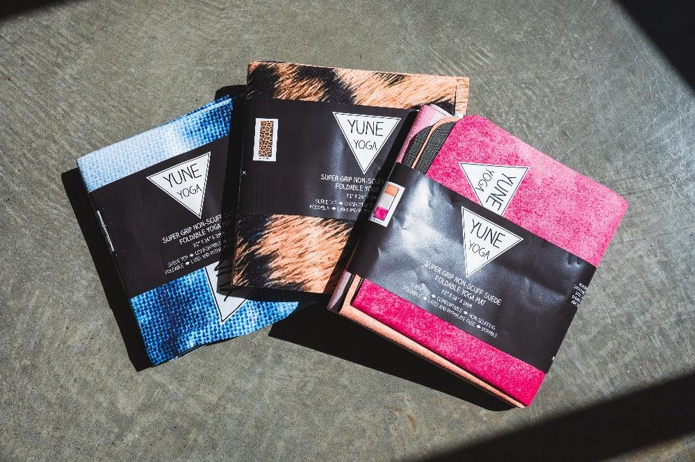 Foldable Travel Yoga Mat | Yoga Mat | Pink | 2mm | Yune Yoga | Apollo - Yune Yoga