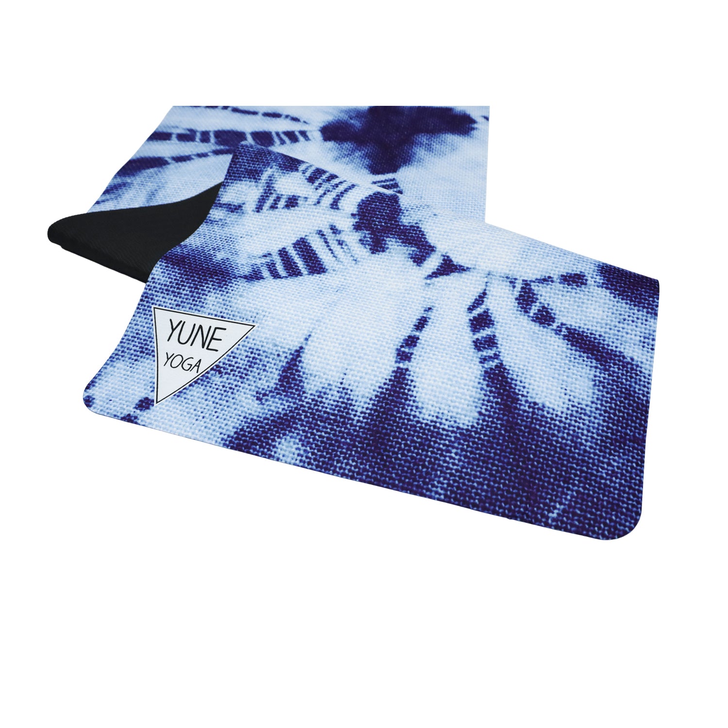 blue folding yoga mat