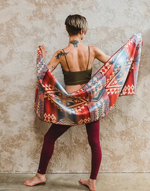 Yoga Towel | Non Slip Silicon Nubs | Absorbent Microfiber | Red | Yune Yoga | The Caliban - Yune Yoga