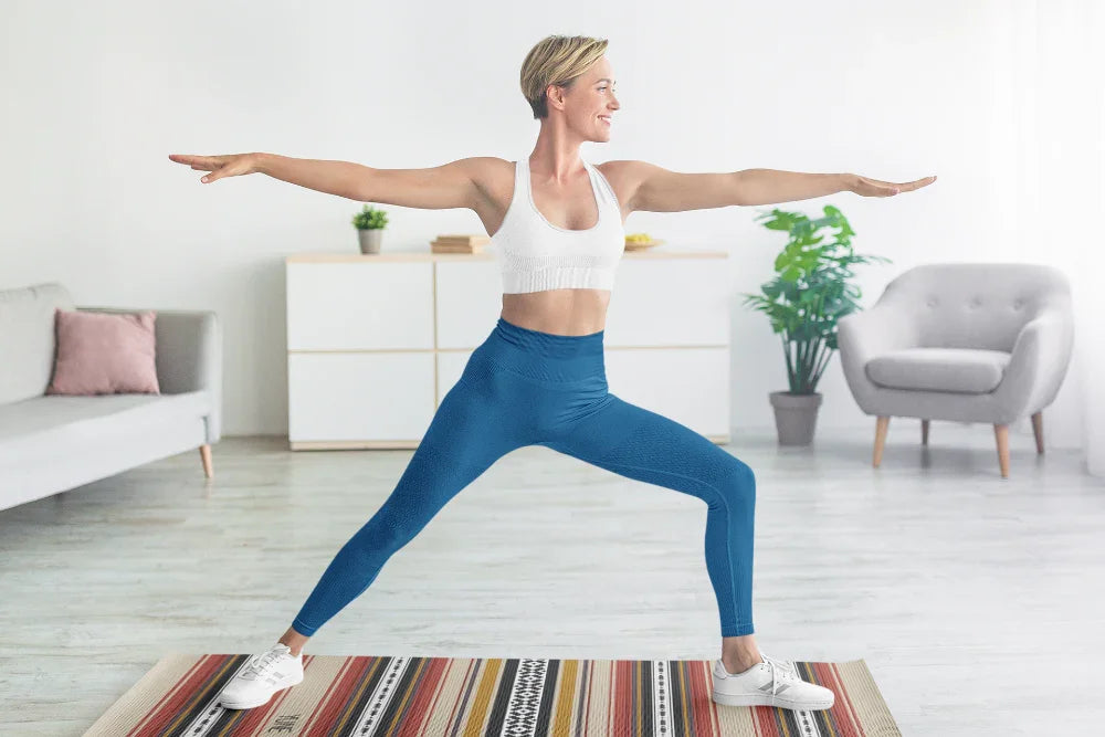 Yoga Mat | 6mm Thick | Striped | Non-Slip | Eco Friendly | Yune Yoga | Dion - Yune Yoga