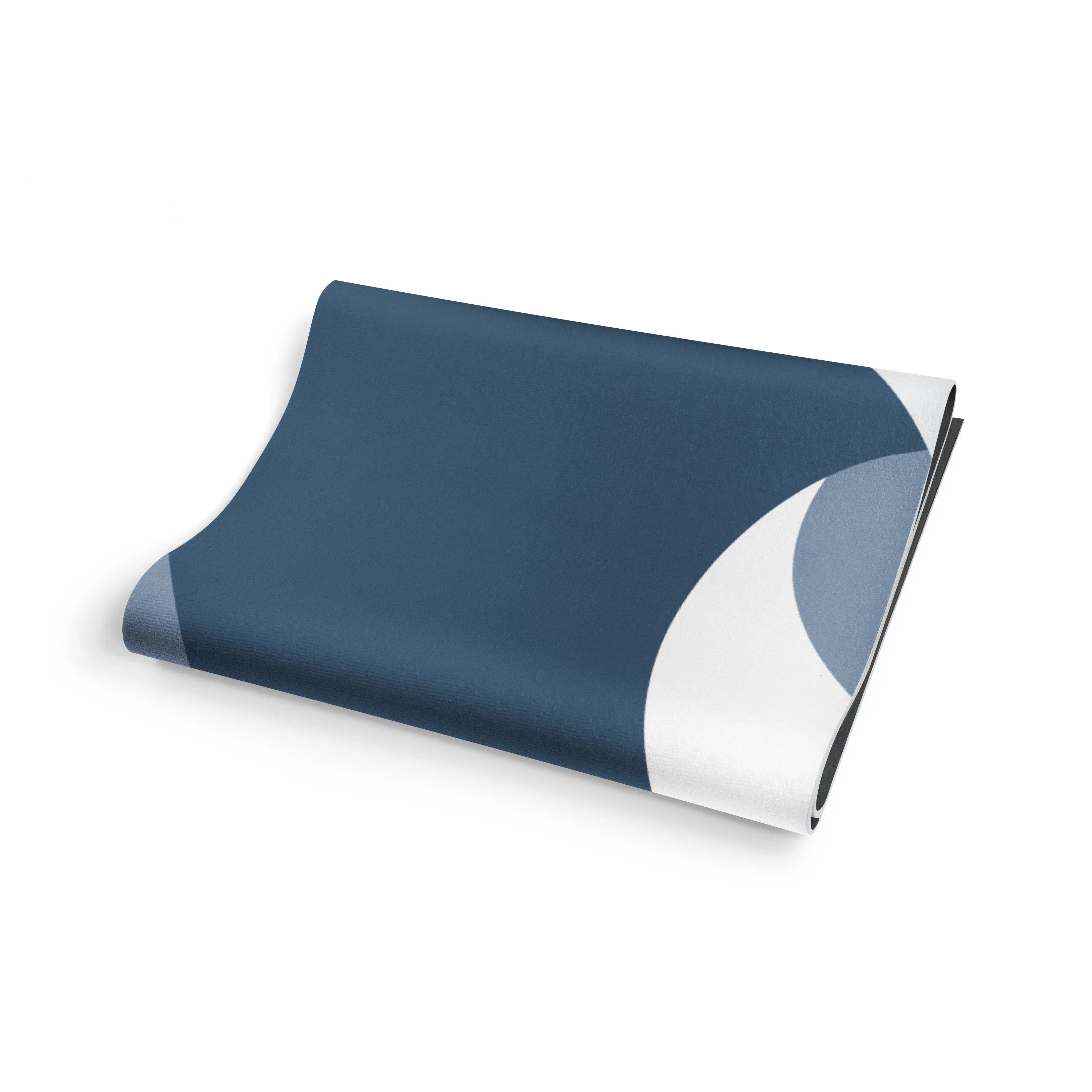 Blue and white pillow on a white background