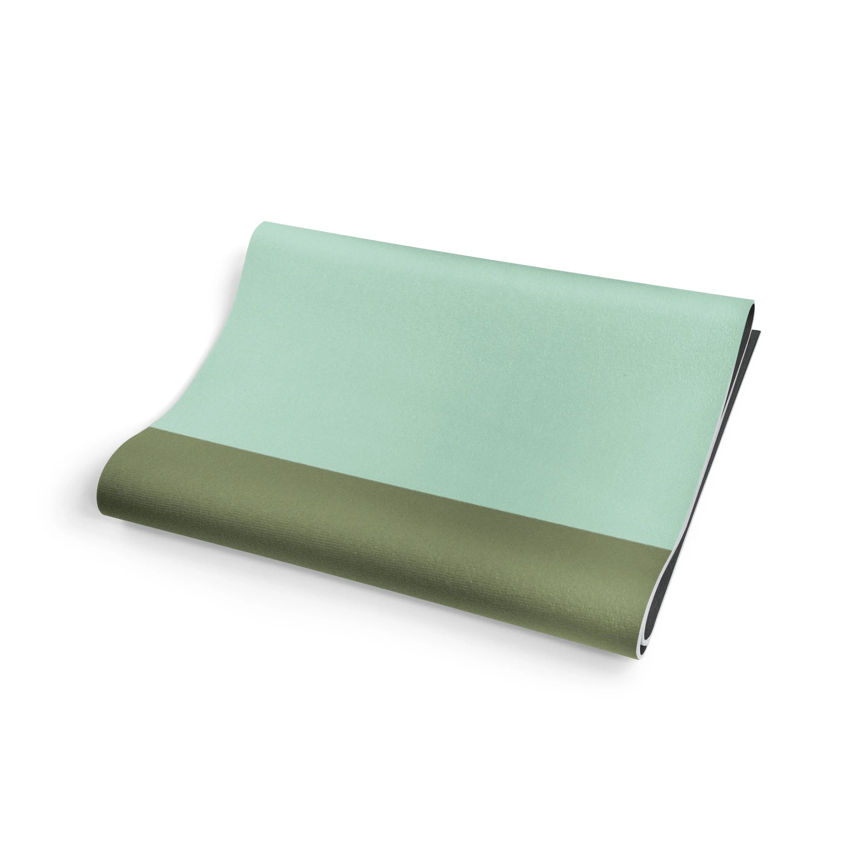 Two-toned green fabric swatch on a white background