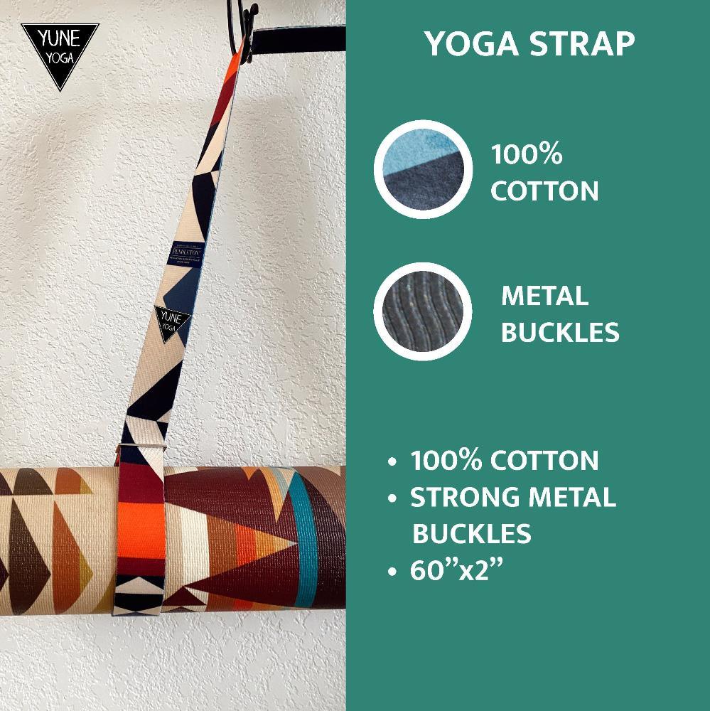 Yoga Strap | Stretching Strap | Metal Buckles | Multi Color | Yune Yoga | The Hemlock - Yune Yoga
