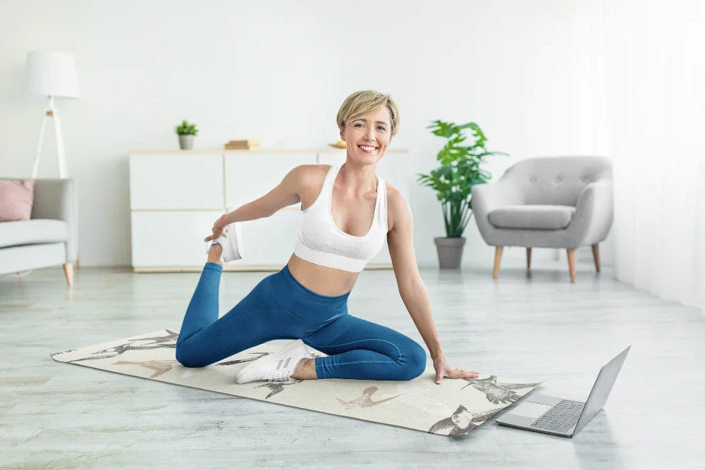 Yoga Mat | 6mm Thick | Tan | Non-Slip | Eco Friendly | Yune Yoga | Flint - Yune Yoga