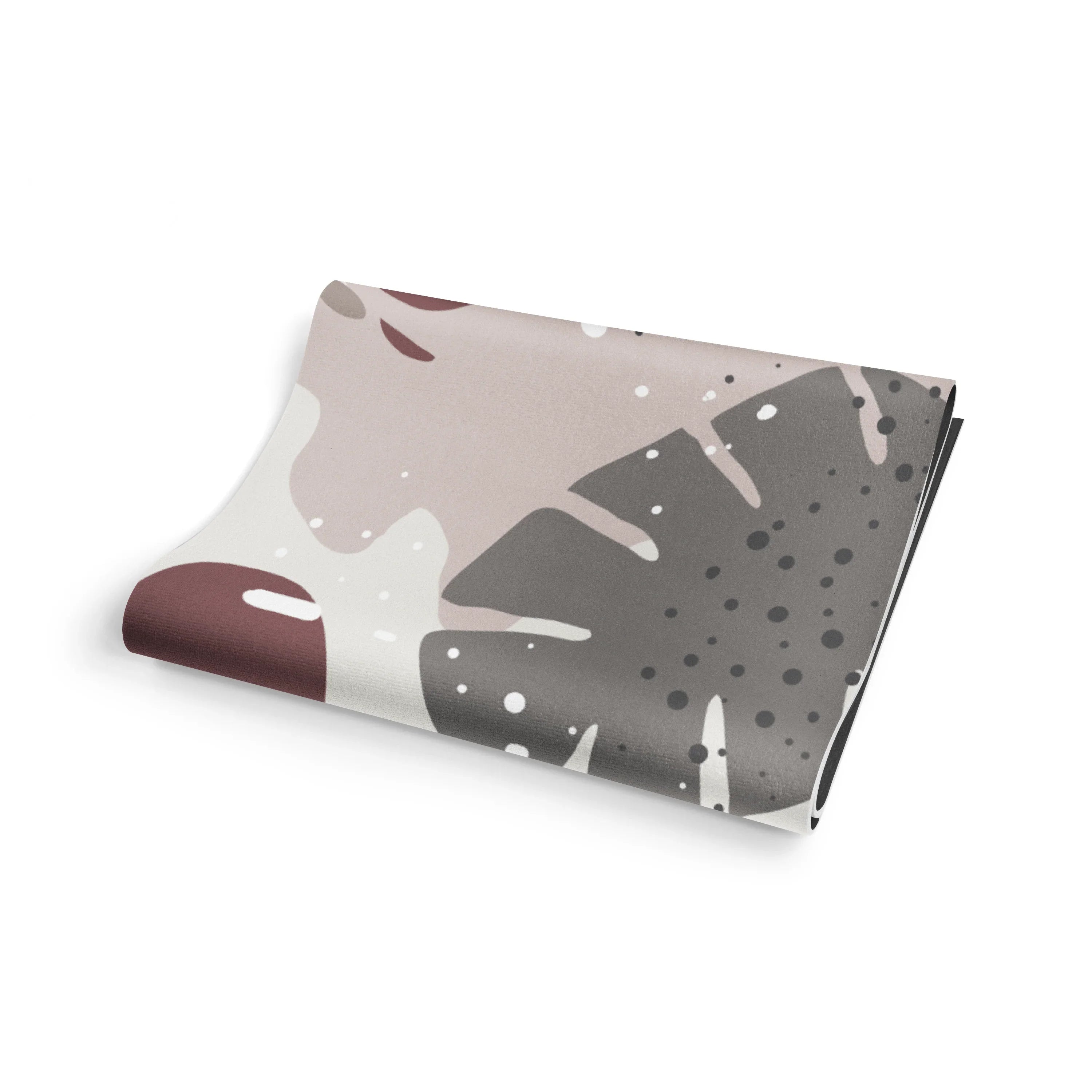 Folded fabric with abstract pattern on a white background