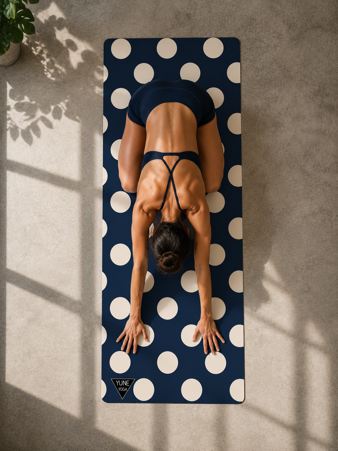 Copy of Stripe Pattern Blue Natural Rubber Yoga Mat