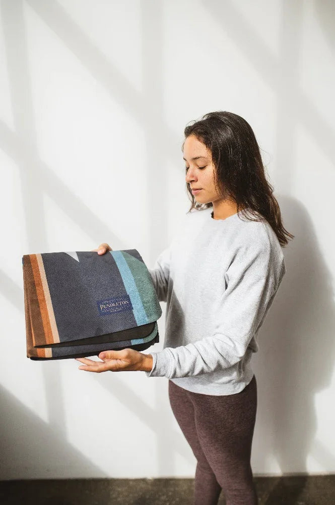 Foldable Suede Yoga Mat Pendleton Wyeth Trail Oxford Travel Mat - Yune Yoga