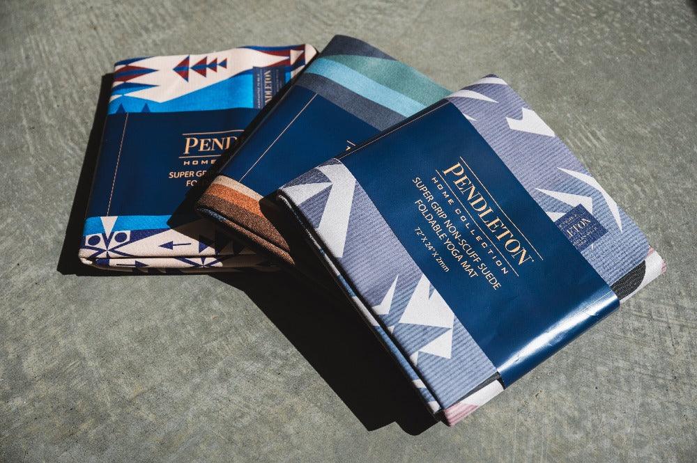 Foldable Suede Yoga Mat Pendleton Agate Beach Travel Mat - Yune Yoga