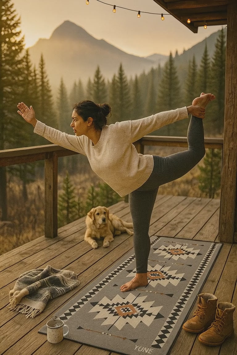 yoga in the mountains