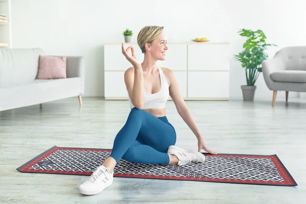 Yoga Mat | 6mm Thick | Blue | Non-Slip | Eco Friendly | Yune Yoga | Reiko - Yune Yoga