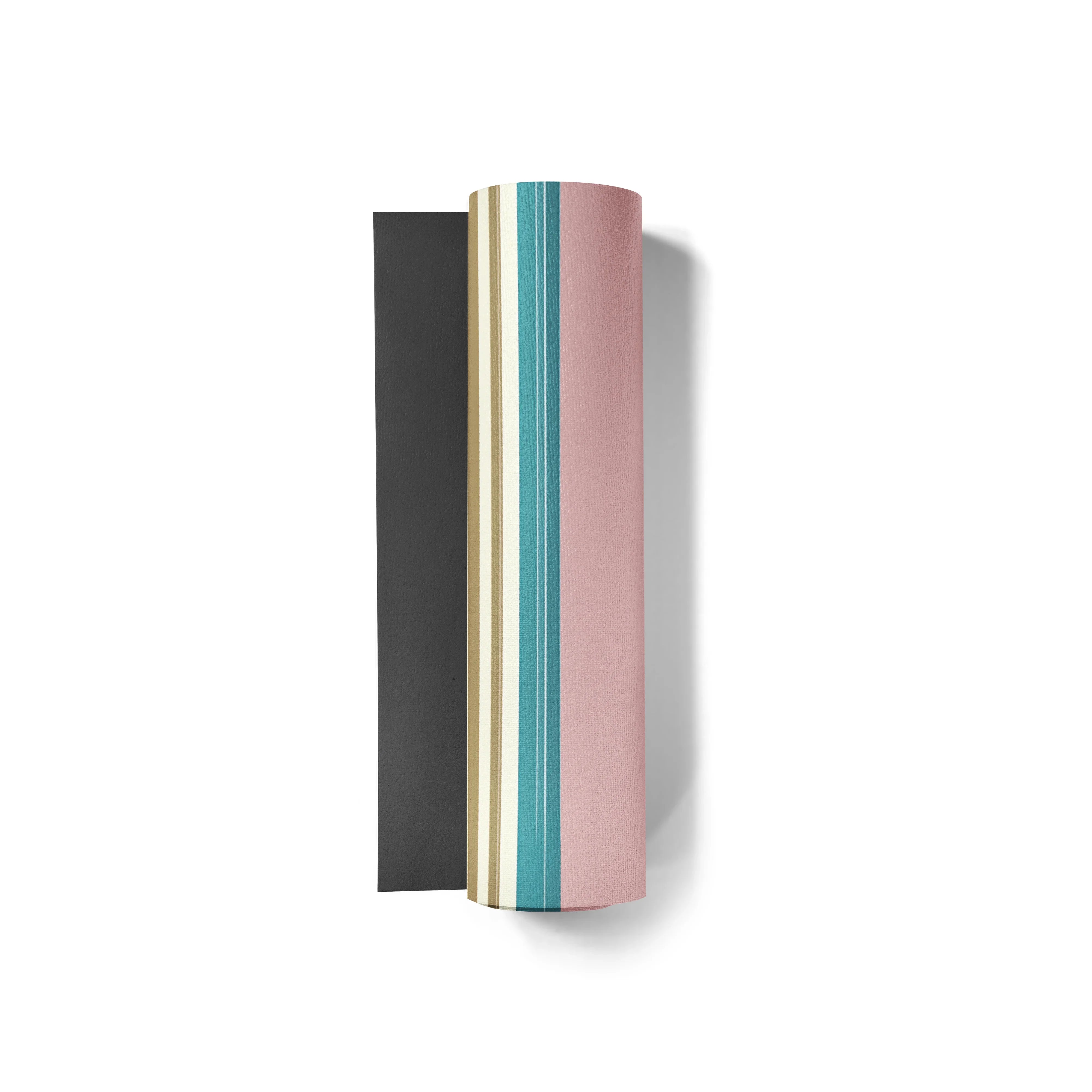Yoga Mat | 6mm Thick | Pink Striped | Non-Slip | Eco Friendly | Yune Yoga | Red Tail - Yune Yoga