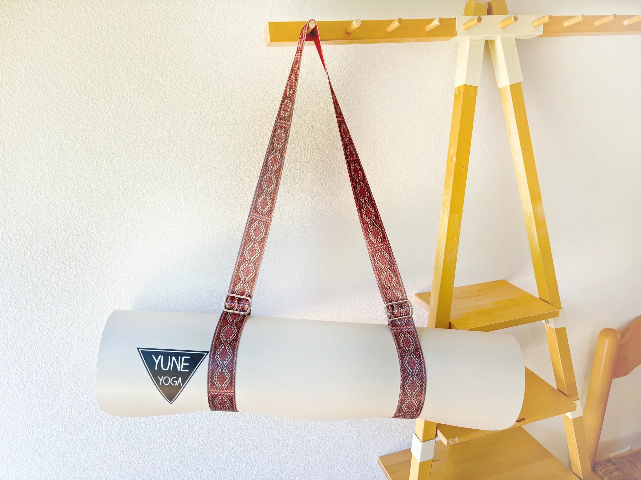 Yoga Strap | Stretching Strap | Metal Buckles | Red | Yune | The Moab Sunset - Yune Yoga