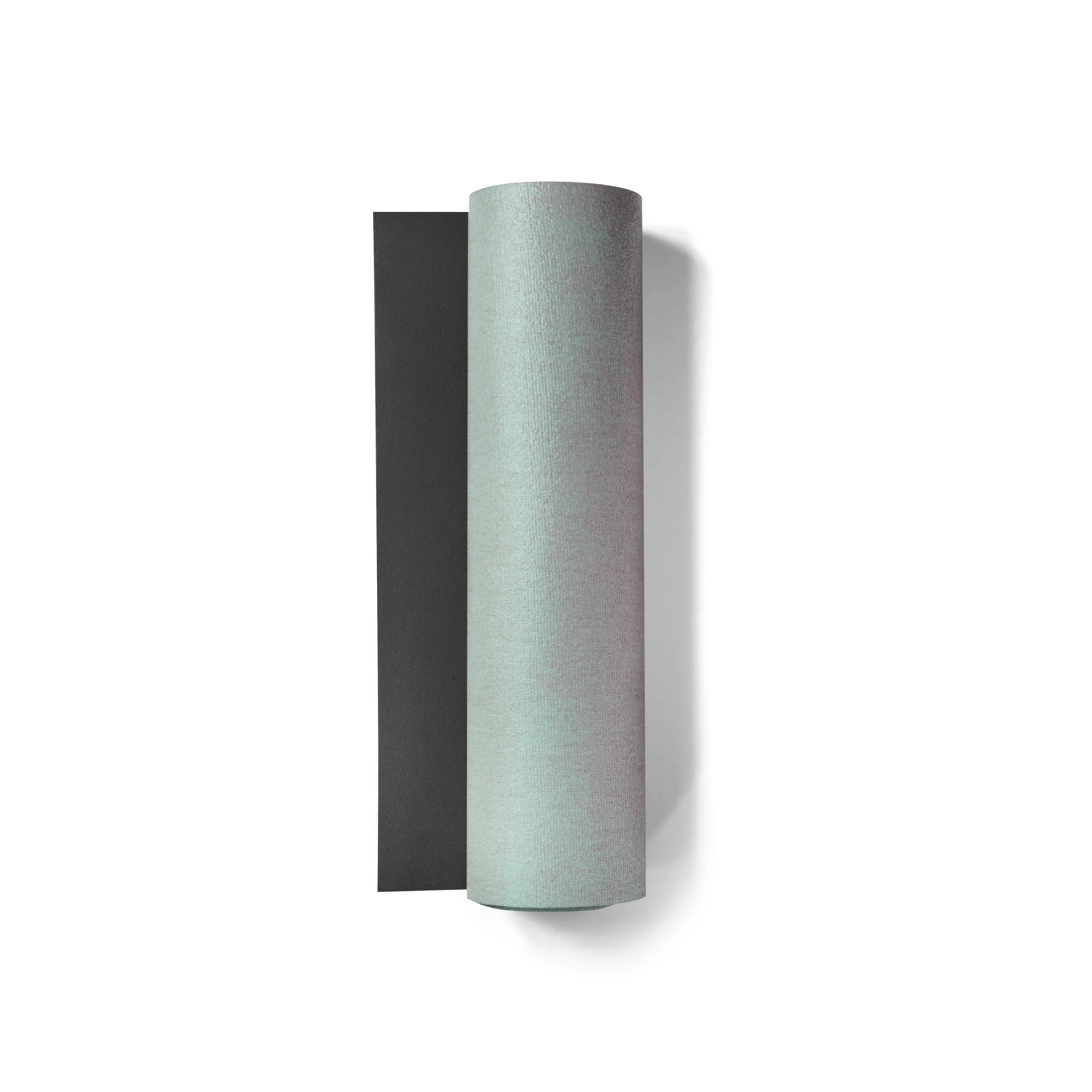 Two cylindrical objects, one black and one gray, on a white background