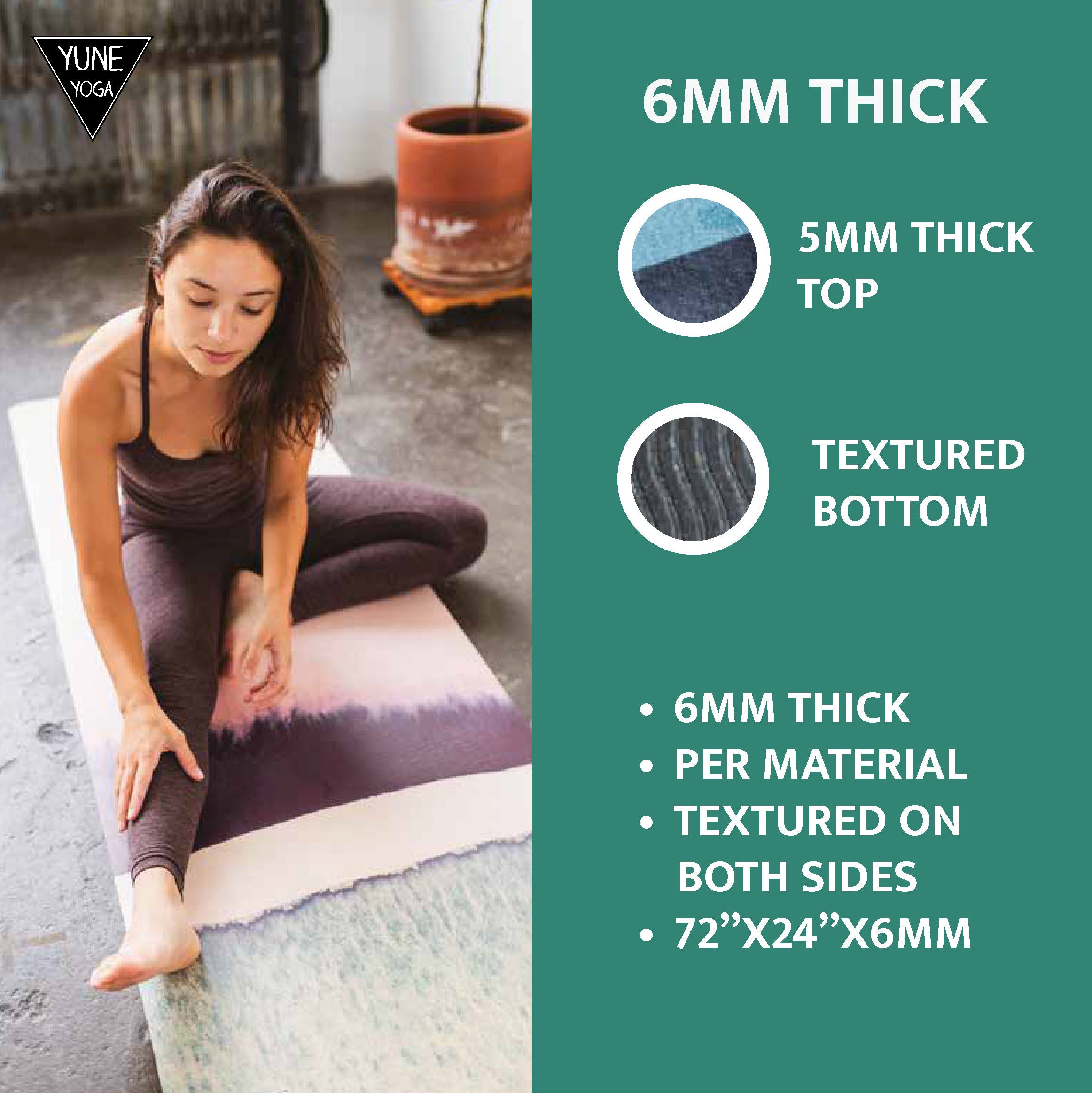 yune yoga mat printed mat