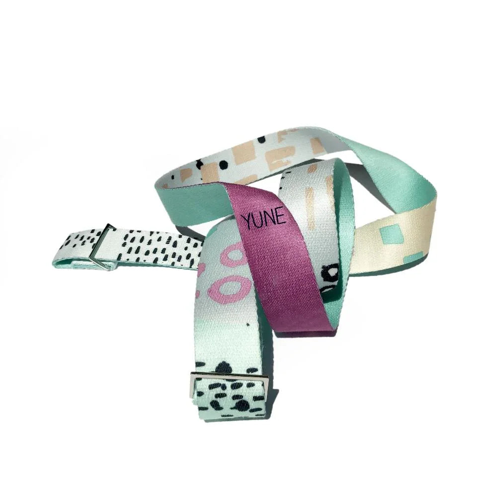 Yoga Strap | Stretching Strap | Metal Buckles | Multi Color | Yune Yoga | The Hemlock - Yune Yoga