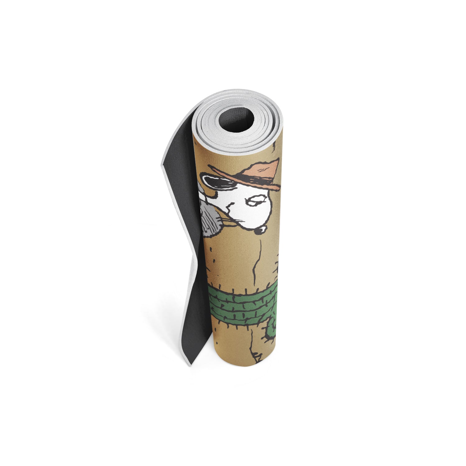 Snoopy x Yune yoga mat rolled