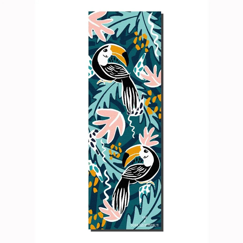 Yoga Mat | 6mm Thick | Birds | Non-Slip | Eco Friendly | Yune Yoga | Toucan - Yune Yoga