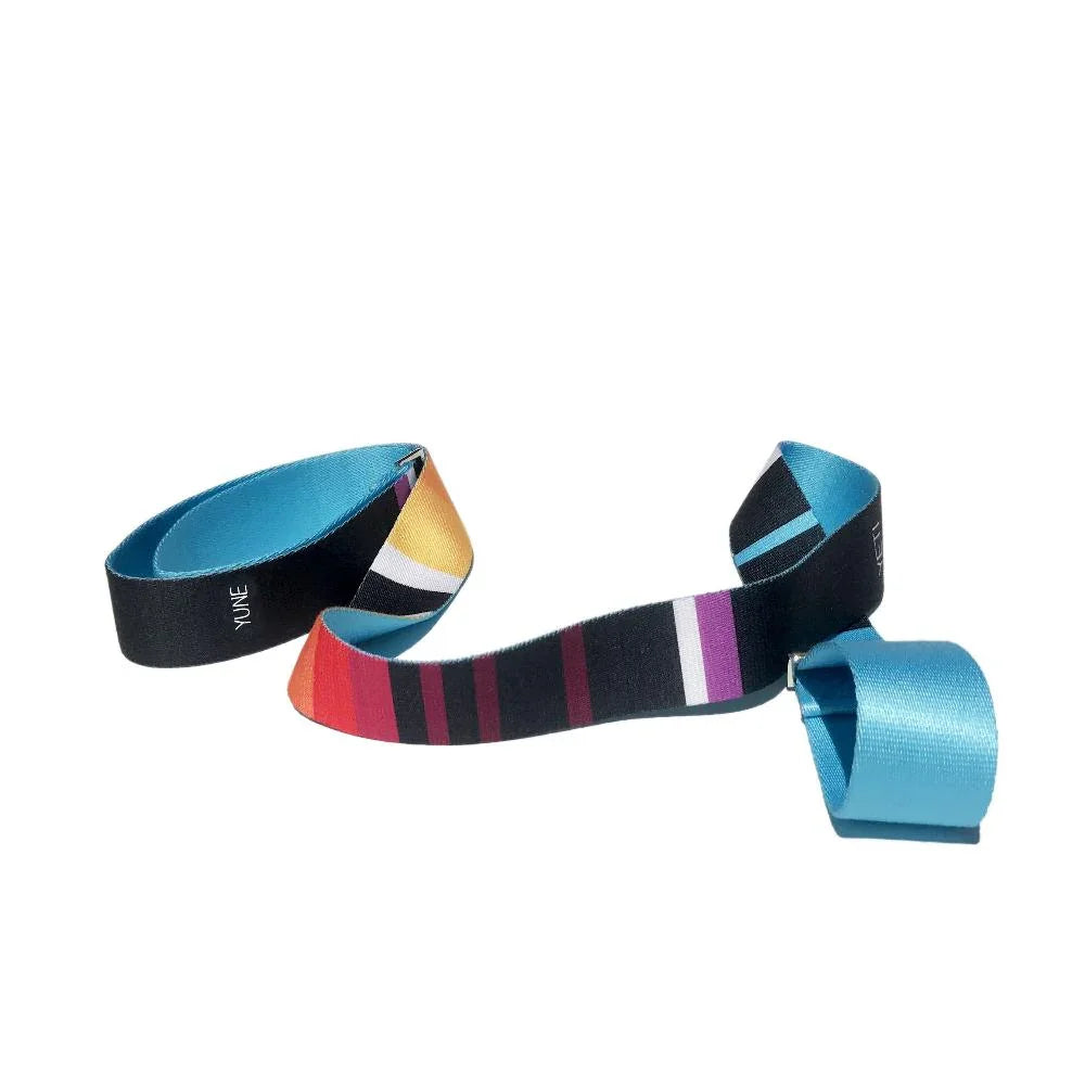 Yoga Strap | Stretching Strap | Metal Buckles | Blue | Yune Yoga | The Horatio - Yune Yoga