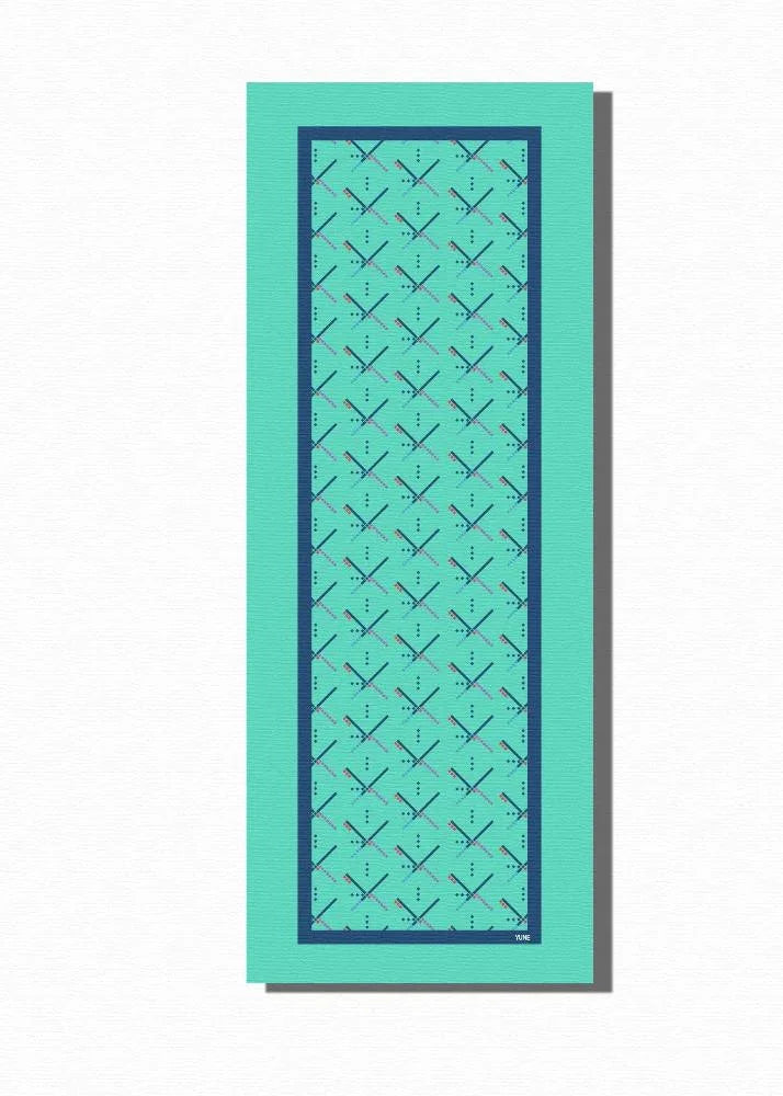 Yoga Mat | 6mm Thick | Turquoise | Non-Slip | Eco Friendly | Yune Yoga | PDX Carpet - Yune Yoga