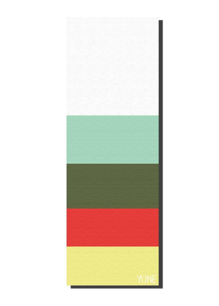 Yoga Mat | 6mm Thick | Multi Color Striped | Non-Slip | Eco Friendly | Yune Yoga | Trestles - Yune Yoga