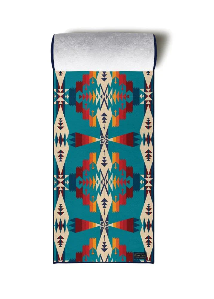 Yoga Towel | Lightweight | Turquoise | Silicon Non Slip Nubs | Microfiber | Yune Yoga | Tucson Turquoise - Yune Yoga