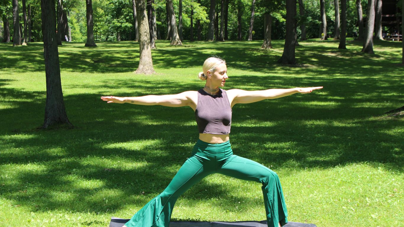 woman doing yoga