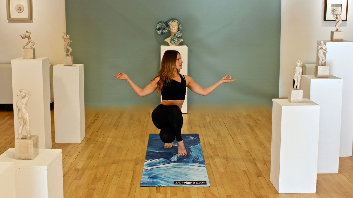 woman doing yoga