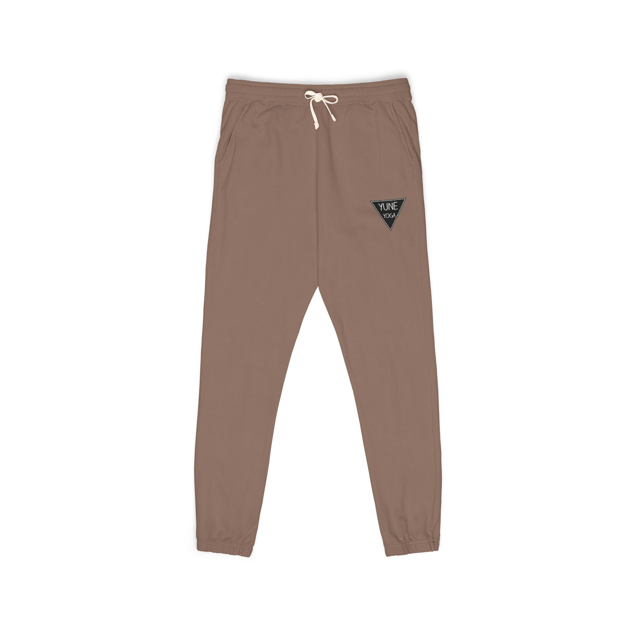 Fleece Sweatpants — Relaxed Garment-Dyed Joggers with Small Chest Triangle Logo