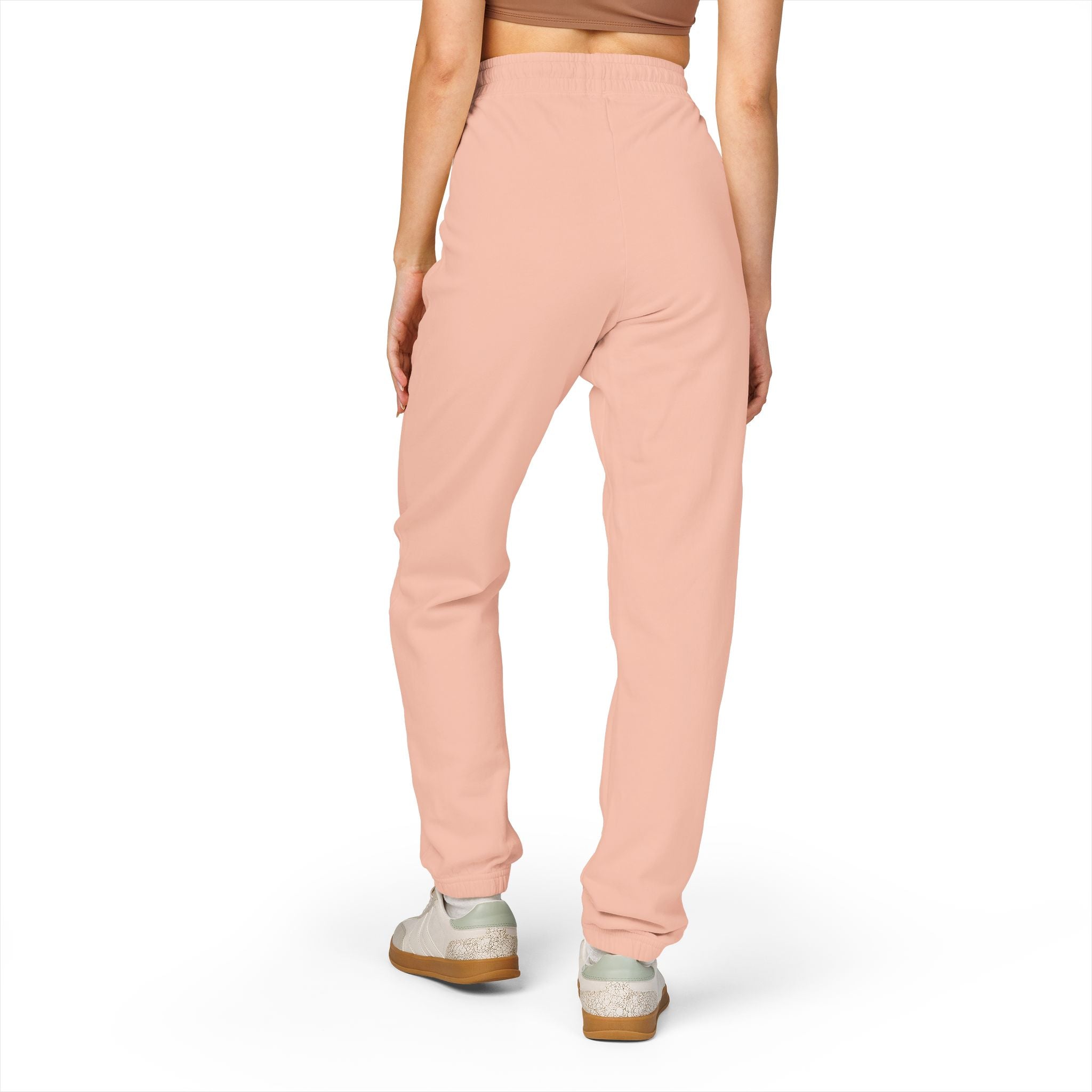 Fleece Sweatpants — Relaxed Garment-Dyed Joggers with Small Chest Triangle Logo