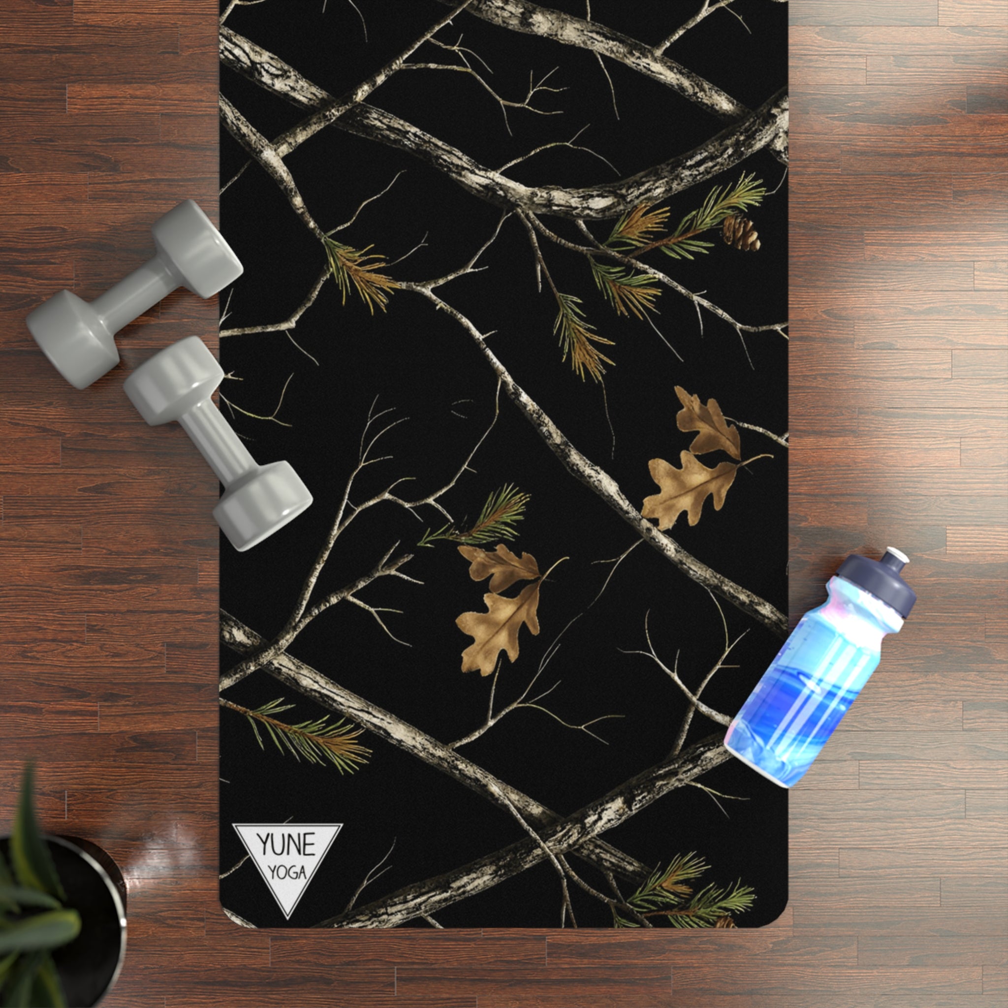 Yoga Mat - Non Slip Rubber Material Black Camo