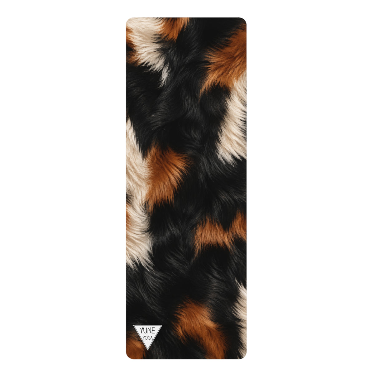 Mini Australian Shepard Tri Color Yoga Mat — Non-Slip Rubber Exercise Mat with Cozy Luxe Design