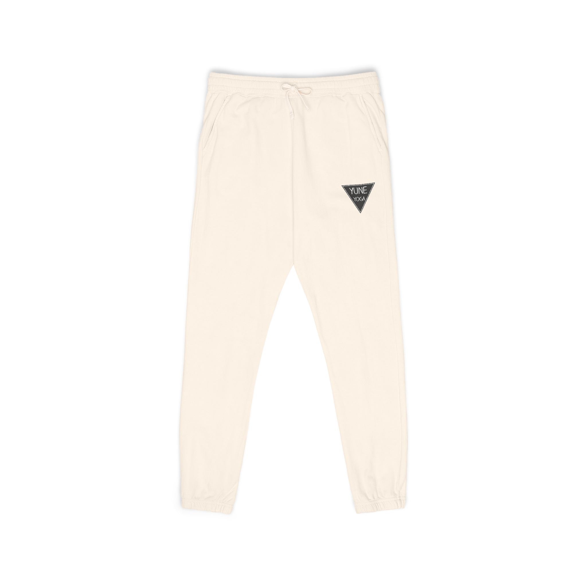 Fleece Sweatpants — Relaxed Garment-Dyed Joggers with Small Chest Triangle Logo