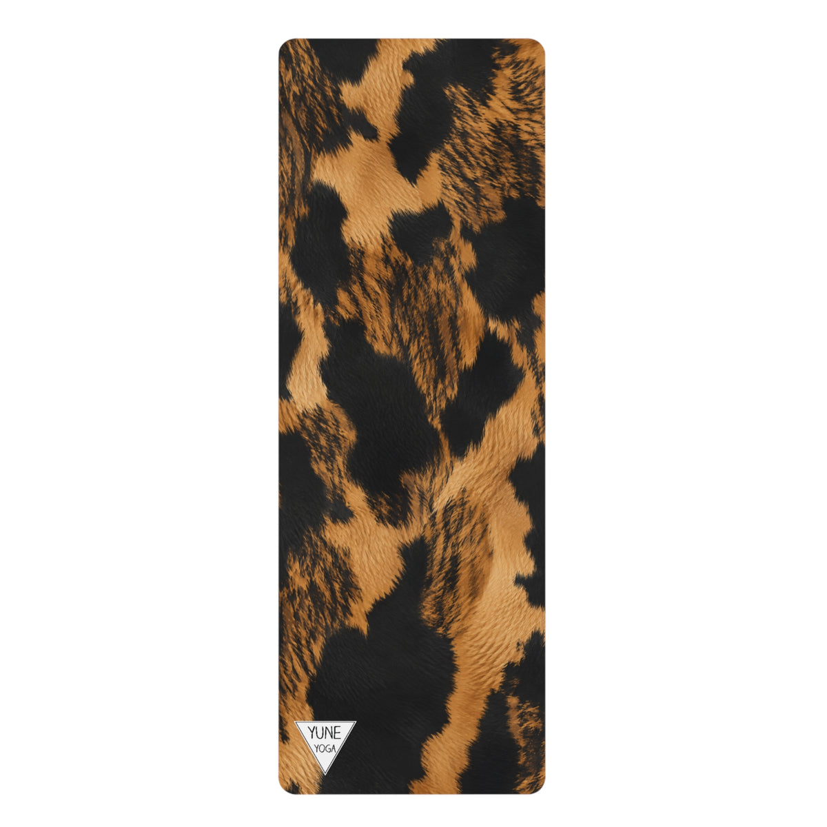 Black and Tan Boxer Yoga Mat — Non-Slip Rubber Exercise Mat Dog Yoga