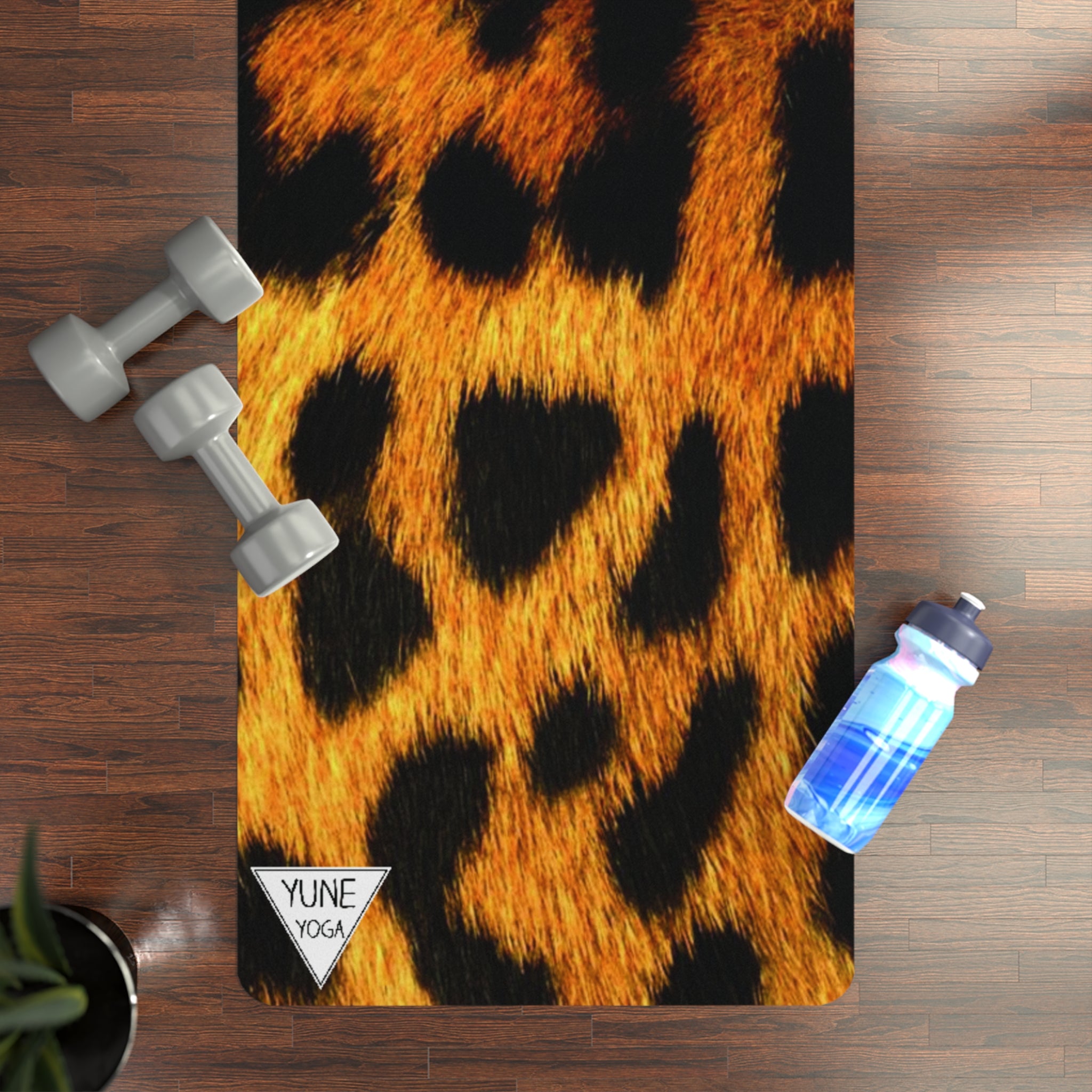 Yoga Mat | 3mm Thick | Natural Rubber | Non-Slip | Leopard | Yune