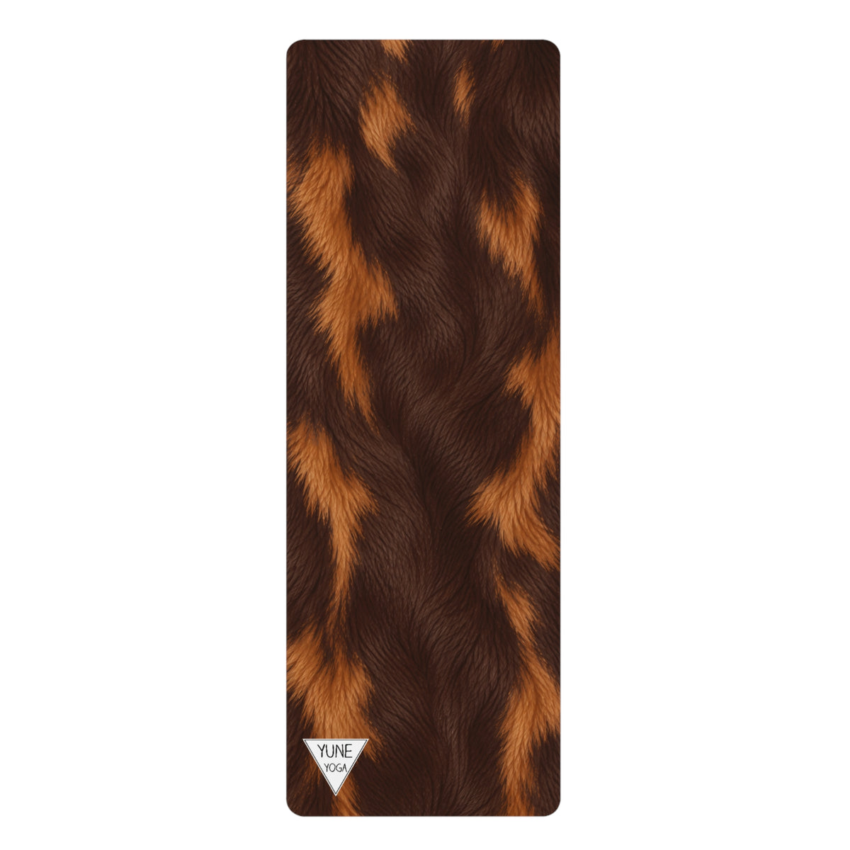 Chocolate and Tan Dachshund Color Yoga Mat — Non-Slip Rubber Exercise Mat Wiener Dog Yoga